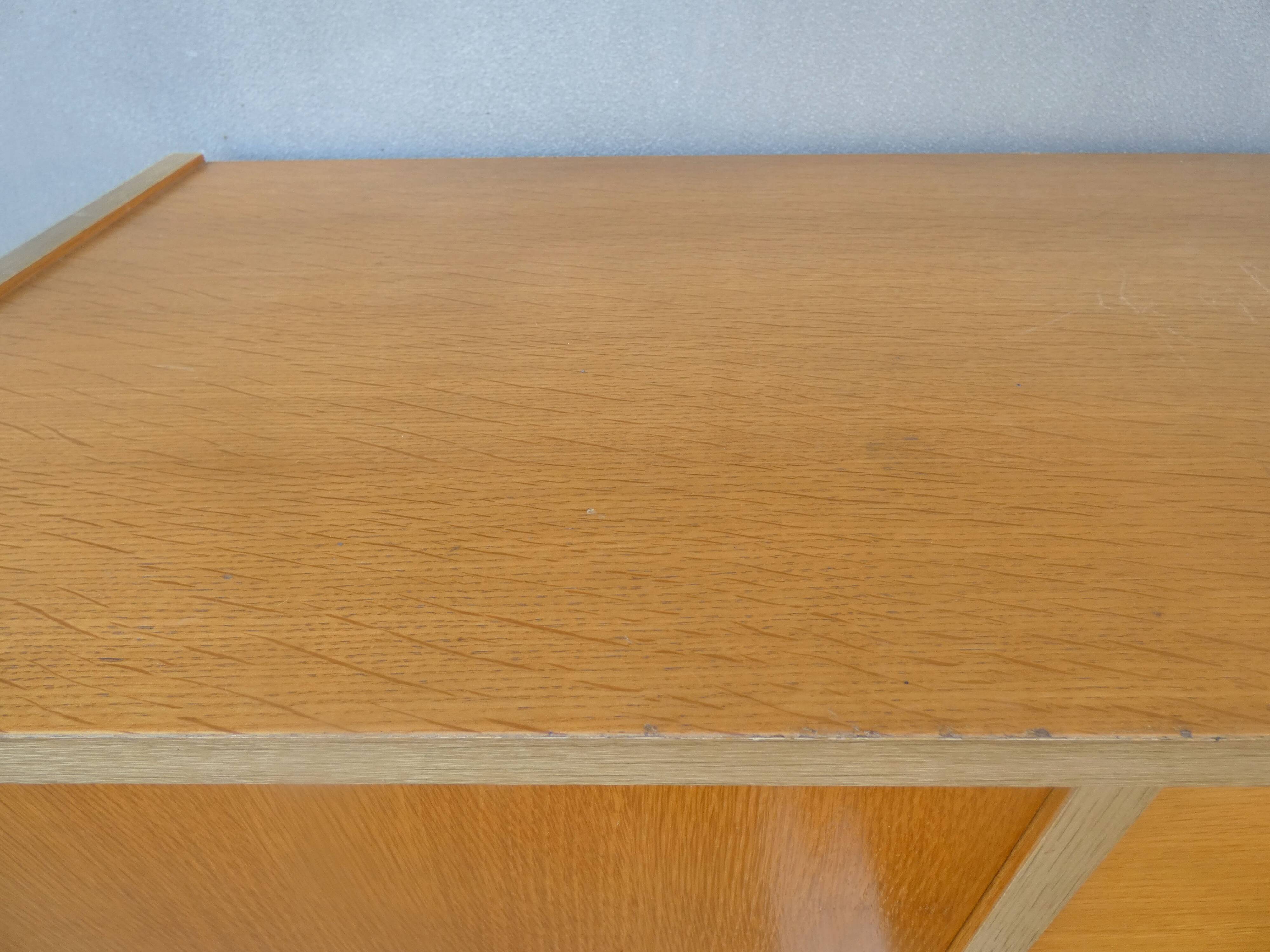 Vintage Scandinavian sideboard chest of drawers with compass feet