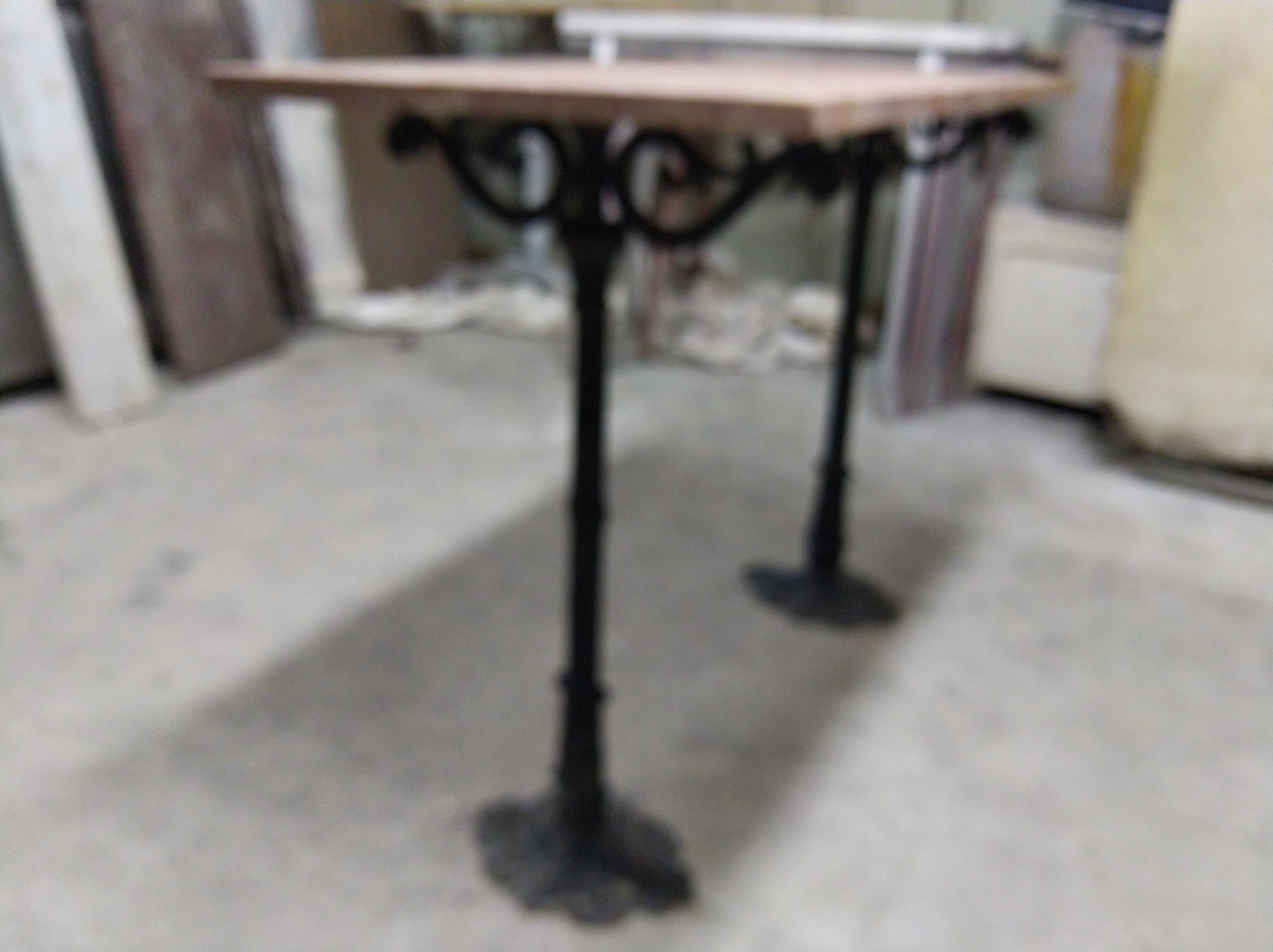 Cast iron and marble peddler's table