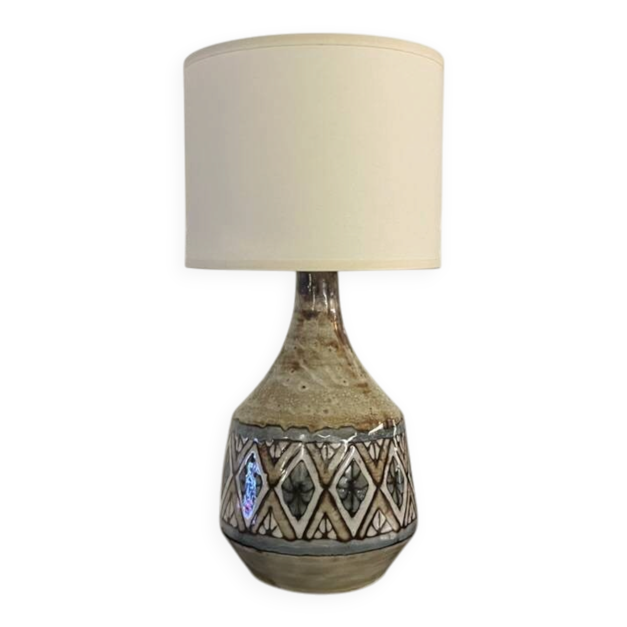 Pied de lampe en céramique de Jean-Claude Malarmey