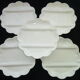 Set of 5 asparagus plates in white Limoges porcelain