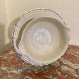 Limoges sauce boat A. Lanternier 1911 gold and blue edging