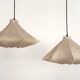 Pair of Italian Designer Cocoon Pendant lights original from the 1960s
