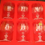 Set of 6 arques crystal cognac glasses. 25 cl.