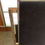 Set of 8 brass and alcantara chairs Romeo Rega 1970