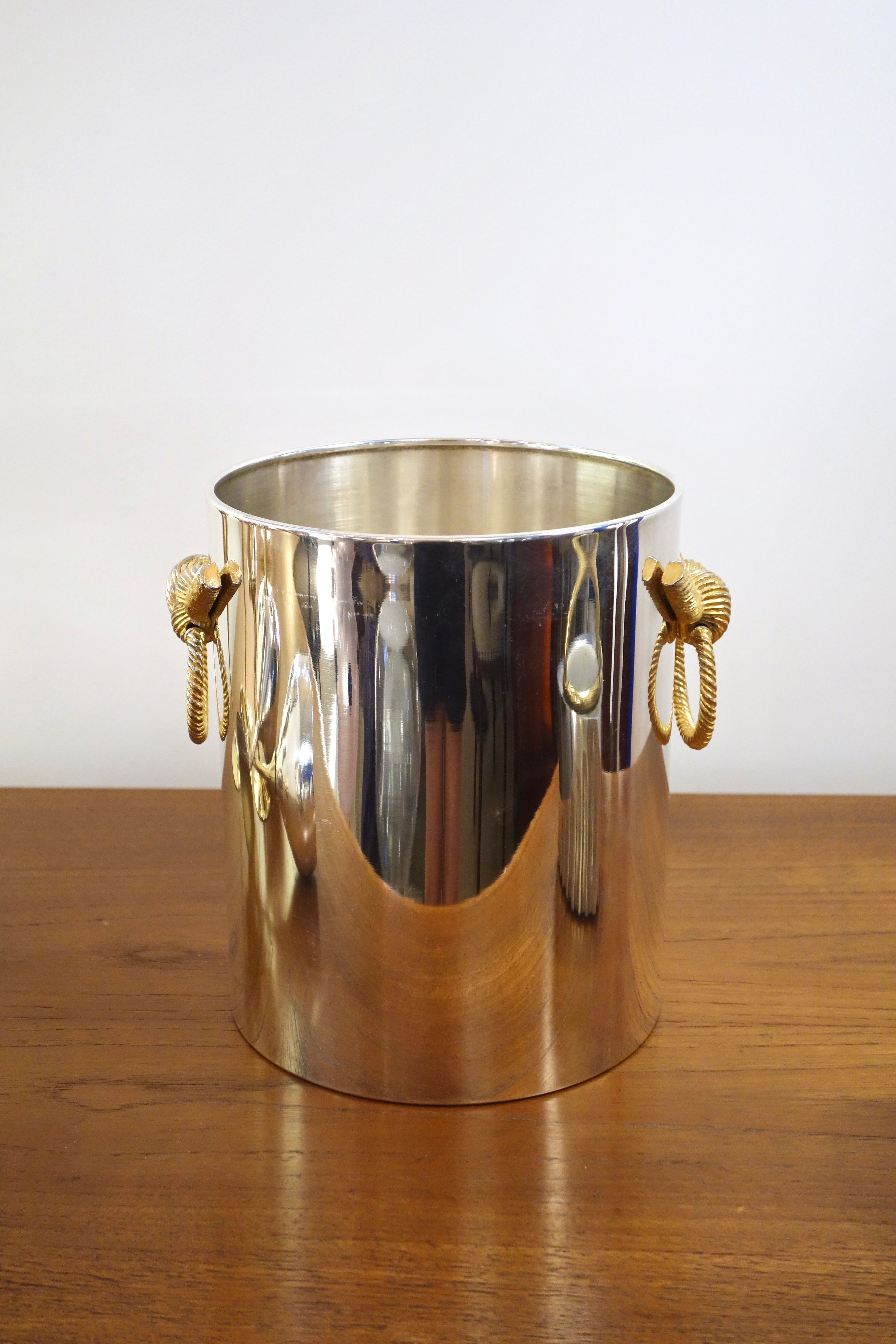 Vintage champagne bucket Lancel, France 1970's