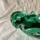 Vintage green glass pocket tray