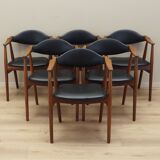 Set of six teak chairs, Danish design, 1970s, manufacture: Farstrup Møbler
