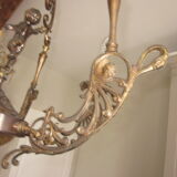 Bronze chandelier with angels