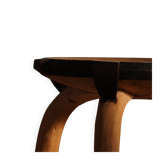Wabi Sabi tripod stool / Solid wood side table, Scandinavia, 1950s