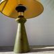 Italian green turned wood lamp, 1980