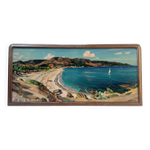 "View of the AGUAY Bay" Oil on canvas by Edmond ASTRUC 20th century