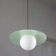 Mid-Century Italian Brass and Opaline Angel Pendant Lamp