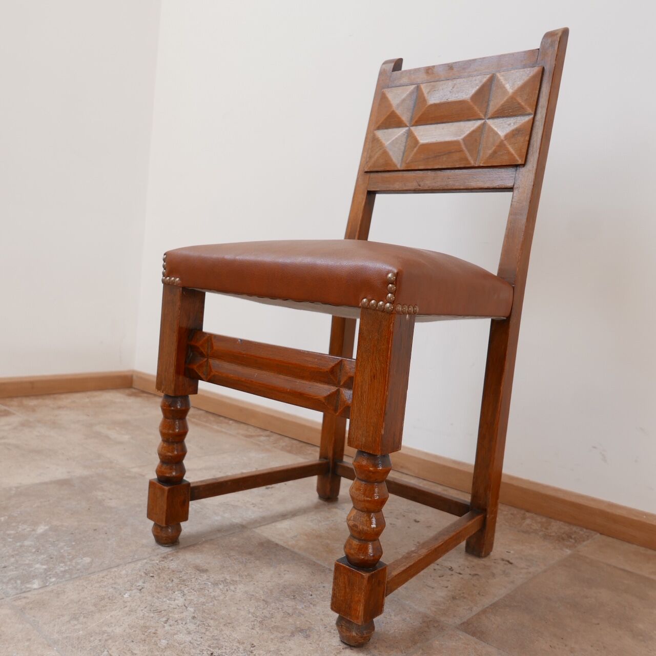 Set of four french deco dining chairs