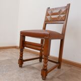 Set of four french deco dining chairs