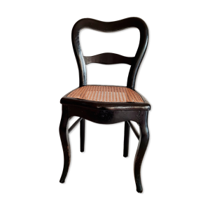 Chaise enfant cannée et bois courbé