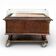 Cheese serving trolley in wood and plexiglass
