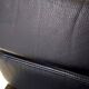 Chaise en cuir noir postmoderne avec coussin souple Charles & Ray Eames pour ICF