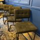 4 leather chairs black