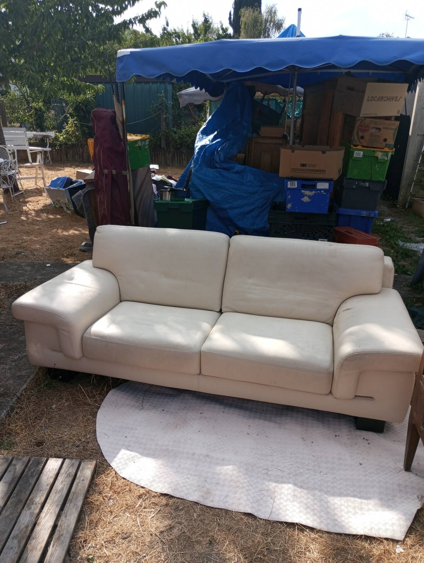 Canapé vintage en cuir 3 place