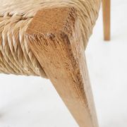 Set of four oak and sisal dining chairs model 401 by JL Moller, Denmark 1970's