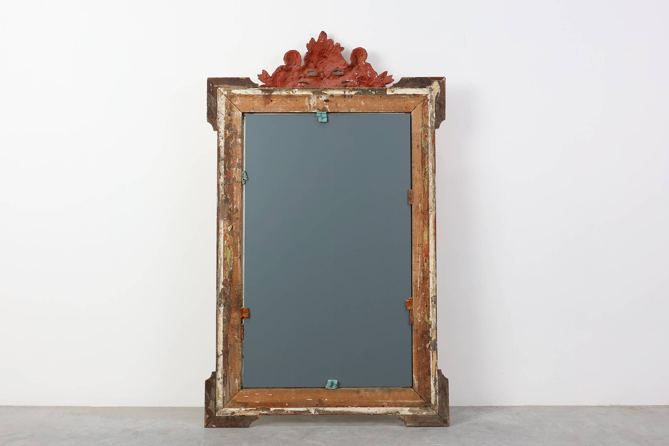 French rococo style richly sculpted gilted oak mirror, 19th century