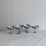 6 stainless steel footed bowls MAT