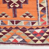 3x10 Kilim Soft Orange Decorative Hall Kilim Rug, 84x304Cm