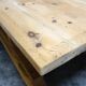 Large 19th century sculpted sled coffee table, folk art, France