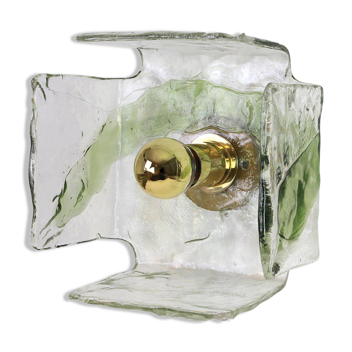 1 of 6 large glass wall lamp designed by Carlo Nason for Kalmar, 1960s.