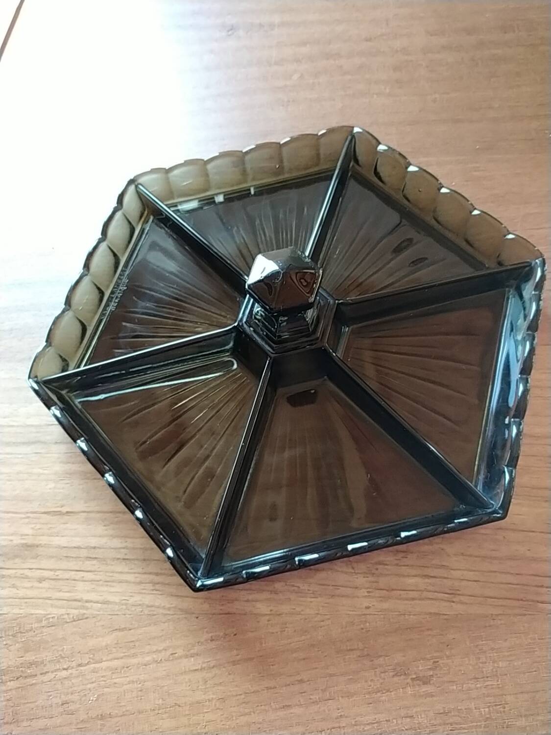 Val Saint Lambert serving dish. Art Deco.