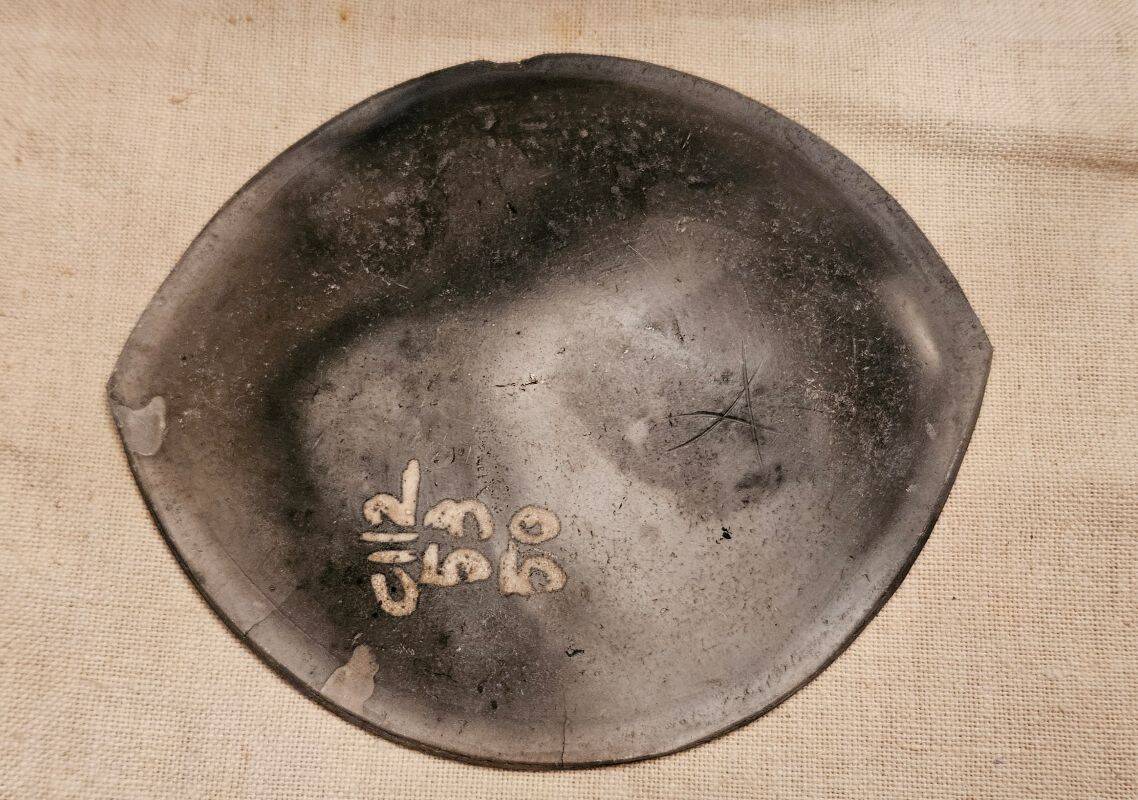 Oblong Raku Bowl Signed Anne Braut