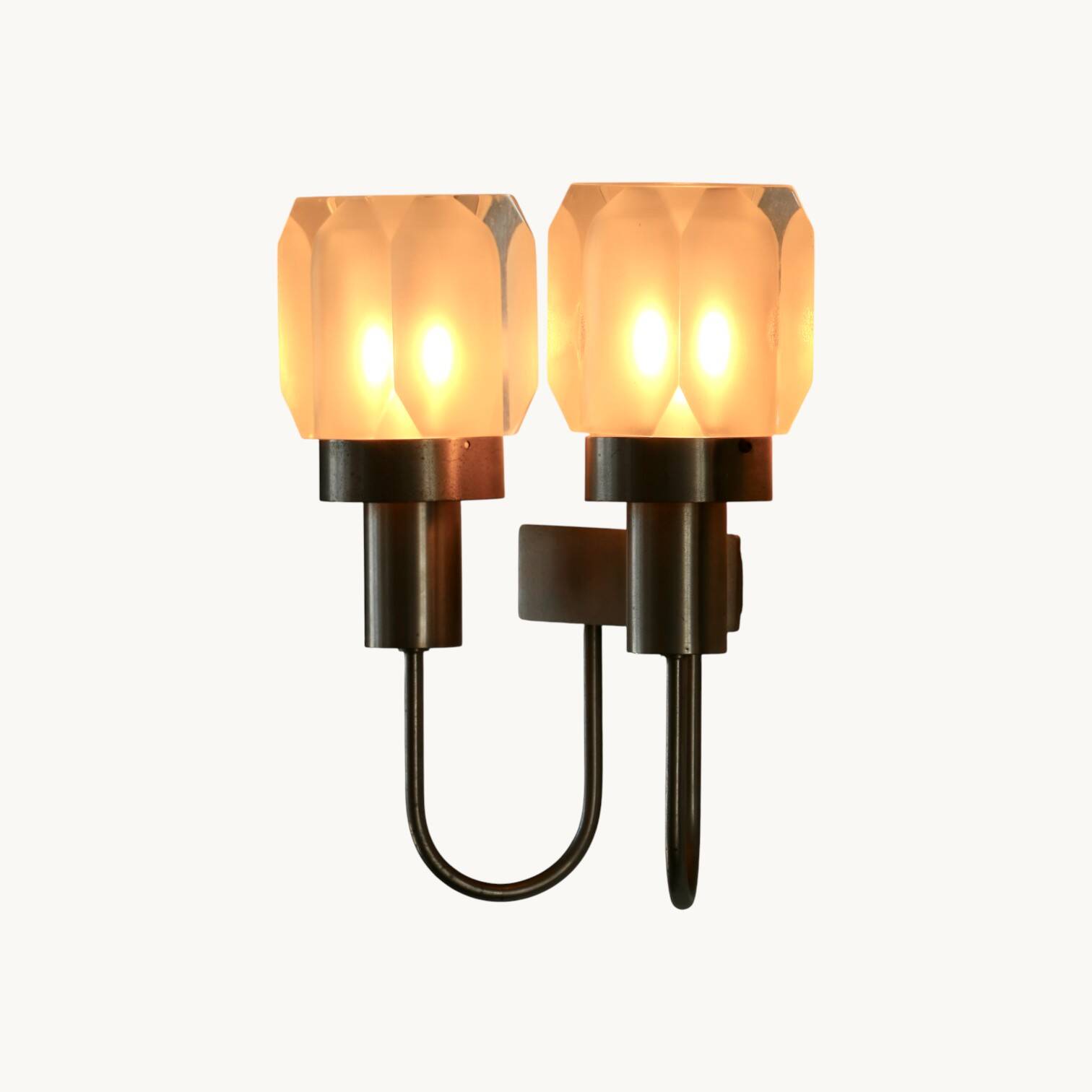 A pair of wall lights, Gaetano Missaglia, Italy 1960s.