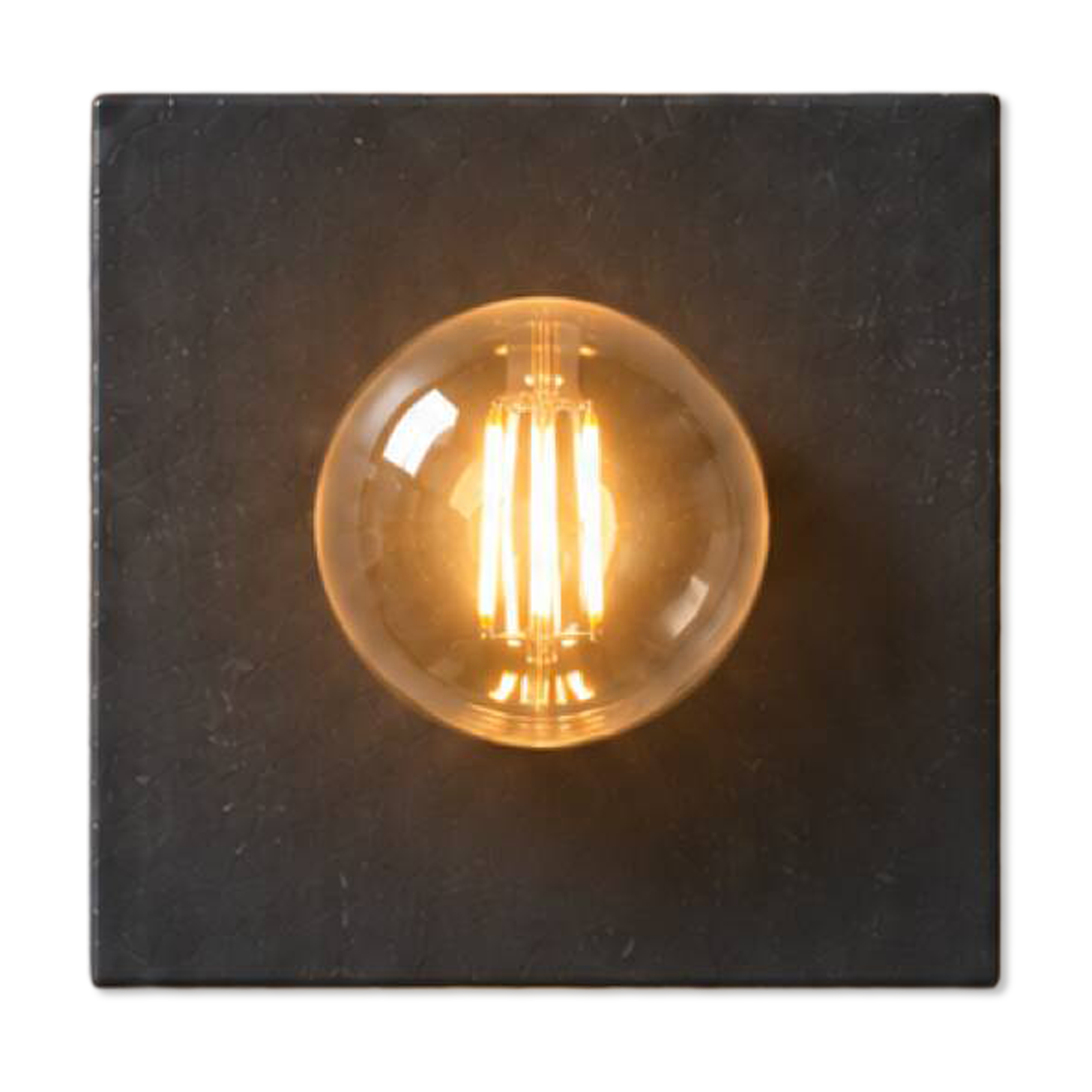 Black cement tile wall light