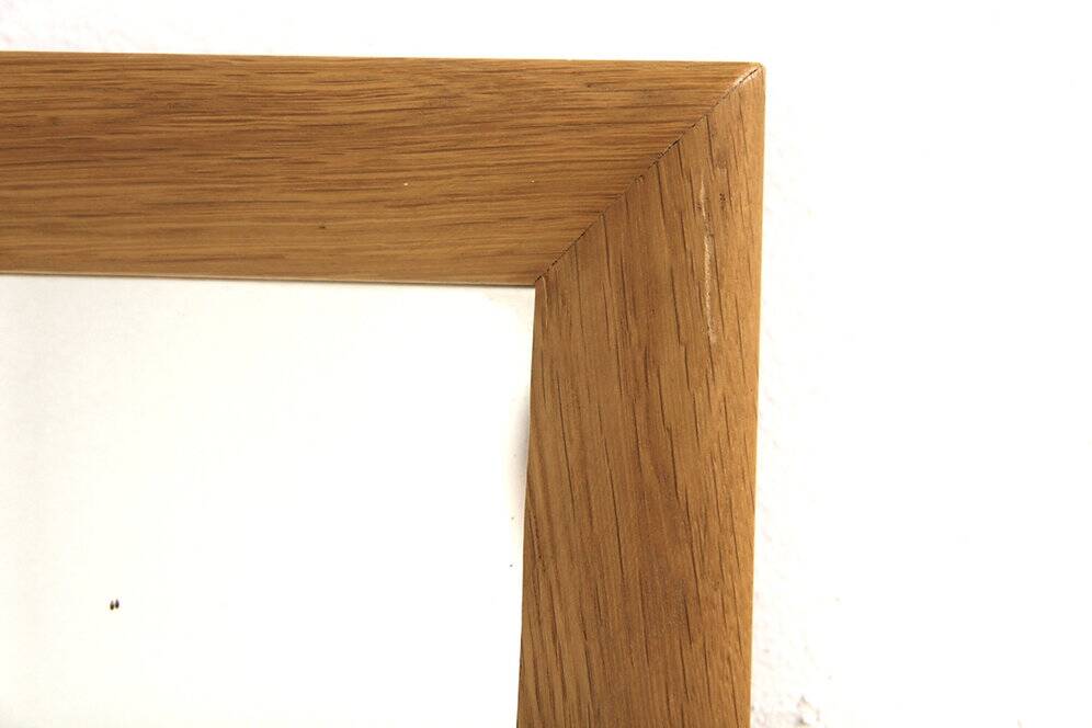 Scandinavian oak mirror, 127x50cm, Sweden, 1960