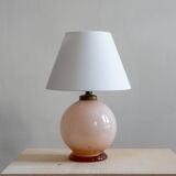 Art Deco pink opaline lamp