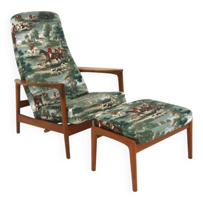 Fauteuil scandinave ''Siesta'', Folke Ohlsson pour DUX, Suède, 1960
