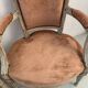 Pair of Louis XVI style armchairs in patinated beech, 19th century