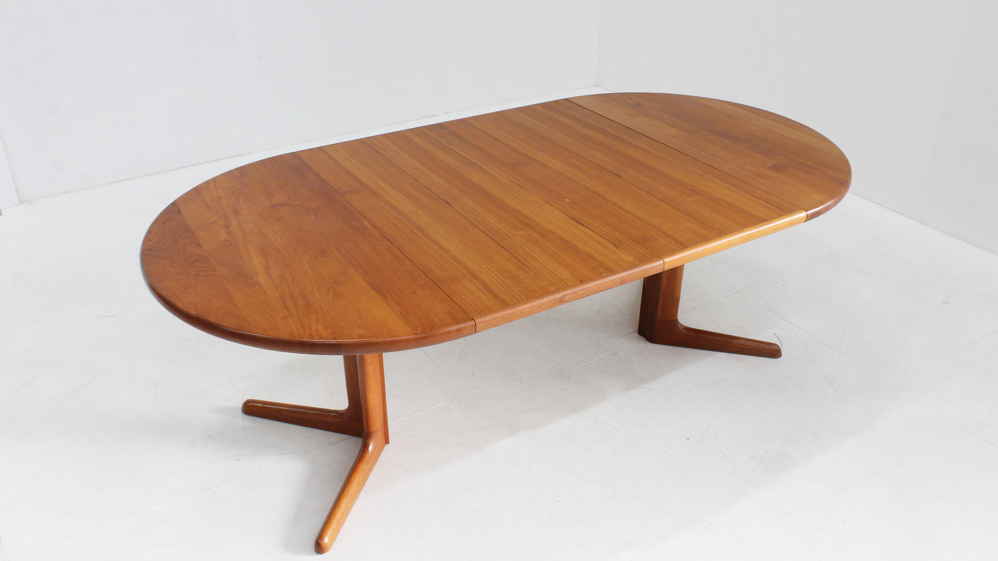 Vintage Danish round extendable dining table 1960s