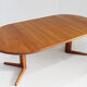 Vintage Danish round extendable dining table 1960s