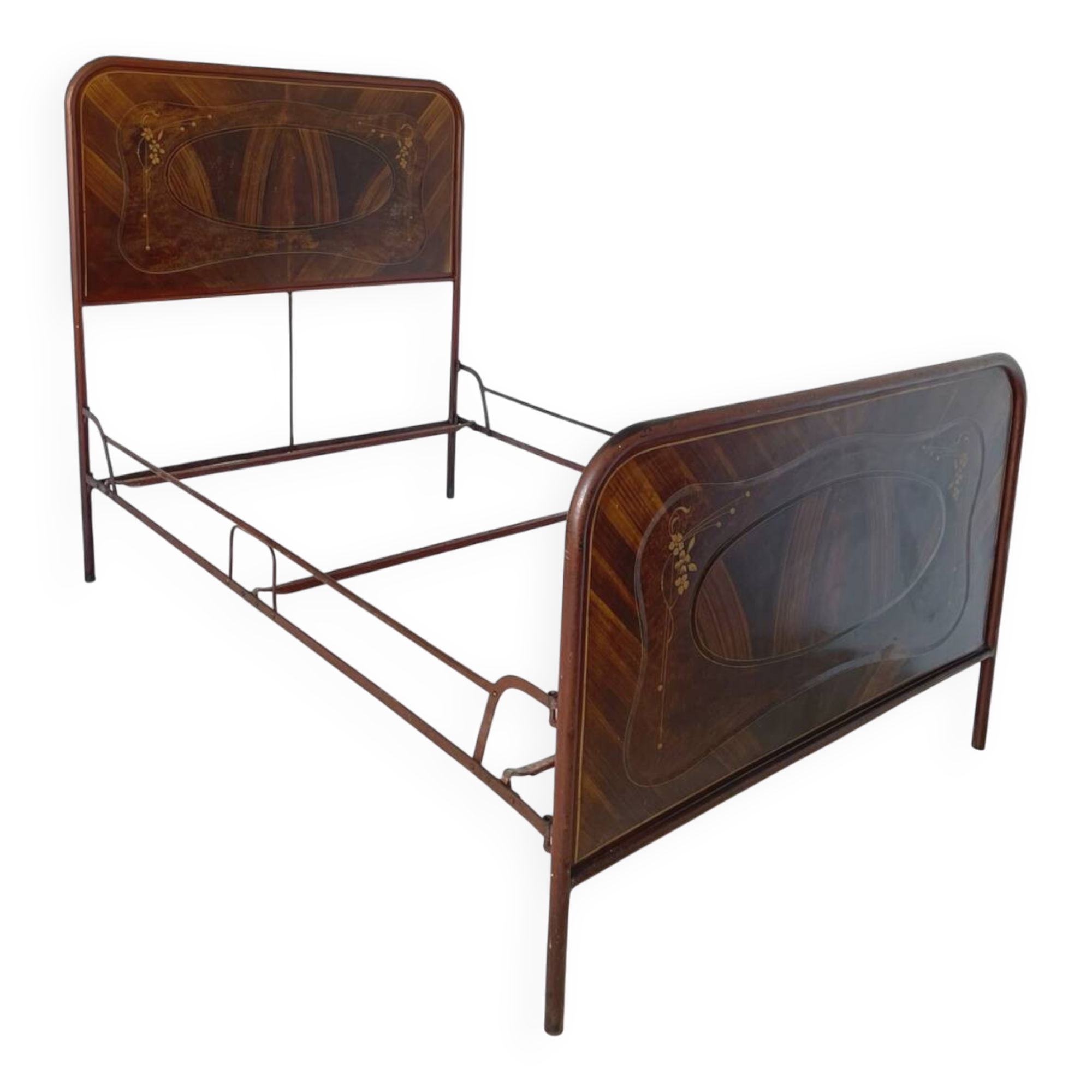 Cadre de lit Art déco italien une place et demie, 1925