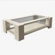Coffee table with double tops by Claude Berraldacci. 1990s.