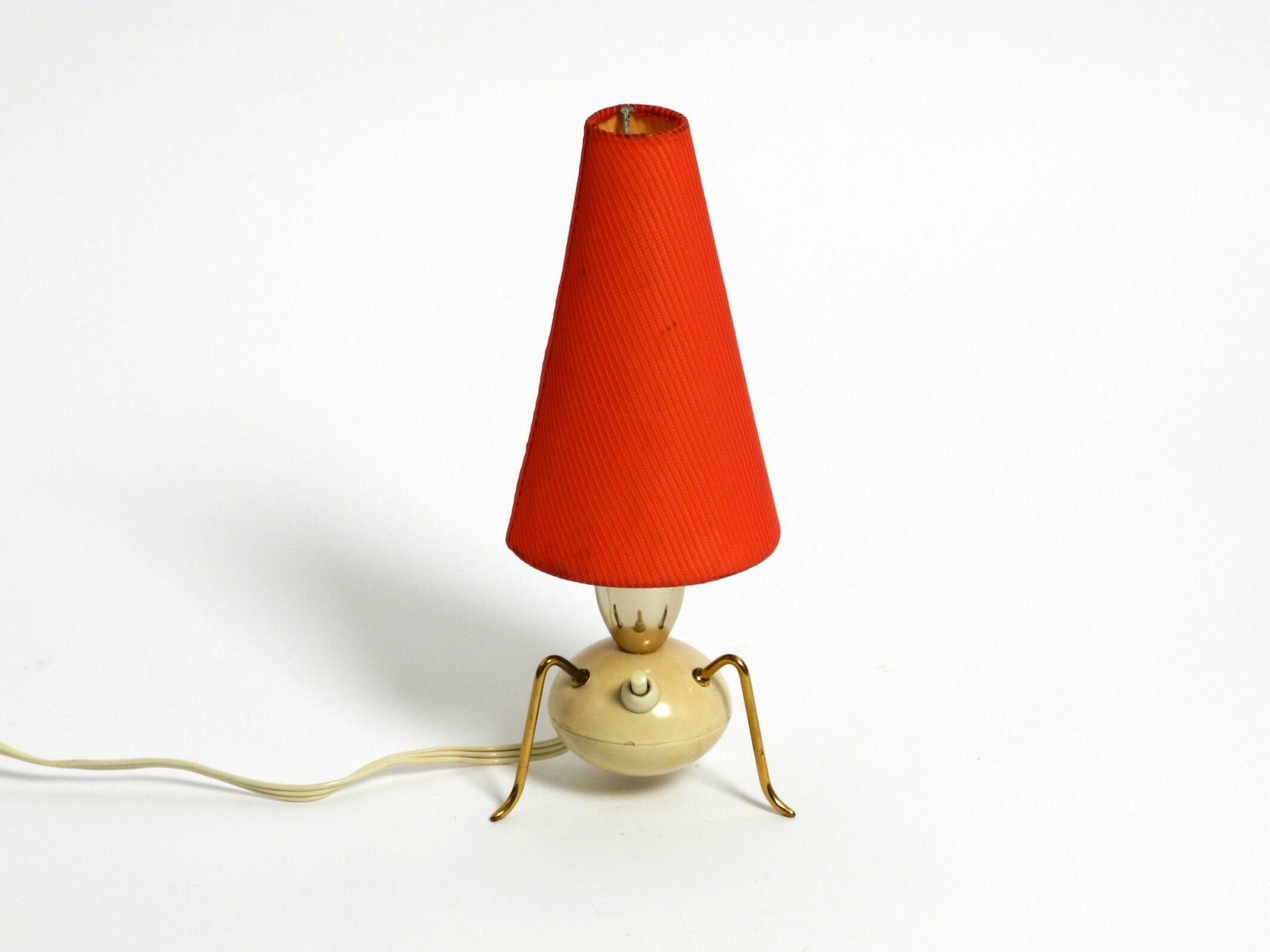 Beautiful very rare original Mid Century Modern brass tripod table lamp