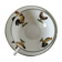 Cup and saucer in porcelain decorated with roosters and hens.