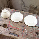 Service 32 assiettes et bols céramique blanche