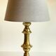 Lampe chic ancien bougeoir laiton massif