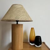 Solid oak floor lamp by Habitat