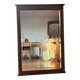 Large antique mirror in raw solid oak