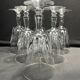 6 glasses on foot with water or wine