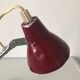 Vintage 1960 children's desk lamp, burgundy bedside table - 26 cm