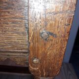 Rustic square table in chene